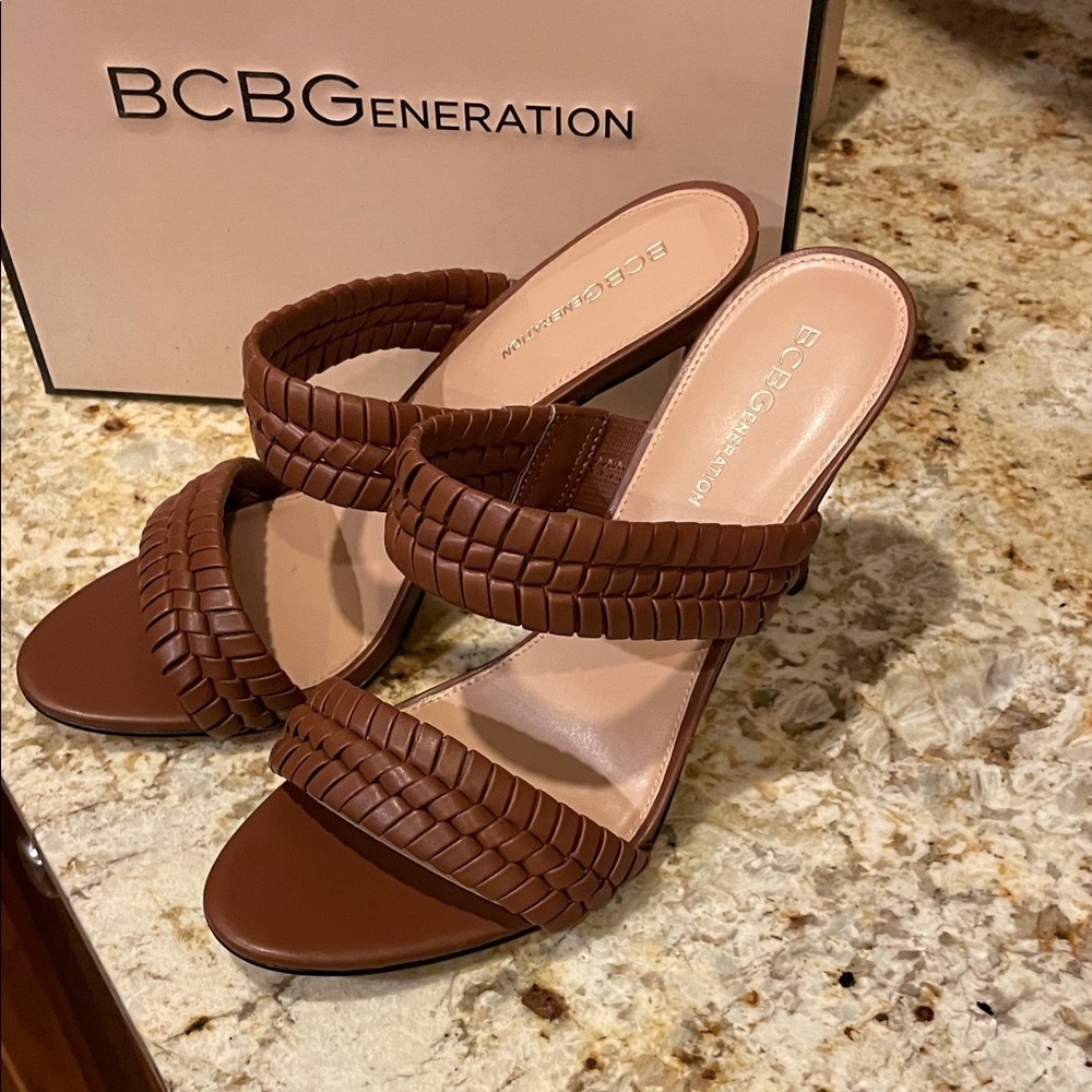 BCBGeneration Women's Brown Heeled Sandals